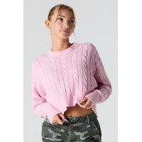 Cable Knit Cropped Sweater