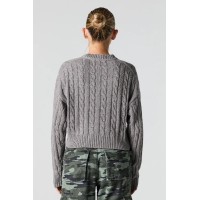 Cable Knit Cropped Sweater