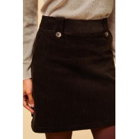 Lily Stretch Corduroy Skirt | Chocolate