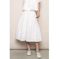 Valero Arch Pleat Skirt White (Restock)